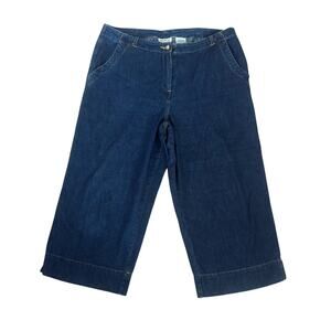 Vintage White Stag Dark Wash Denim Capris Womens Size 12 Petite